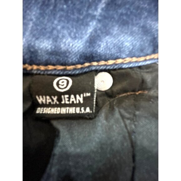 Wax Womens Jeans Butt, I Love You  Drstroyed Med Wash Skinny Roll Hem Size 9 - Picture 5 of 7